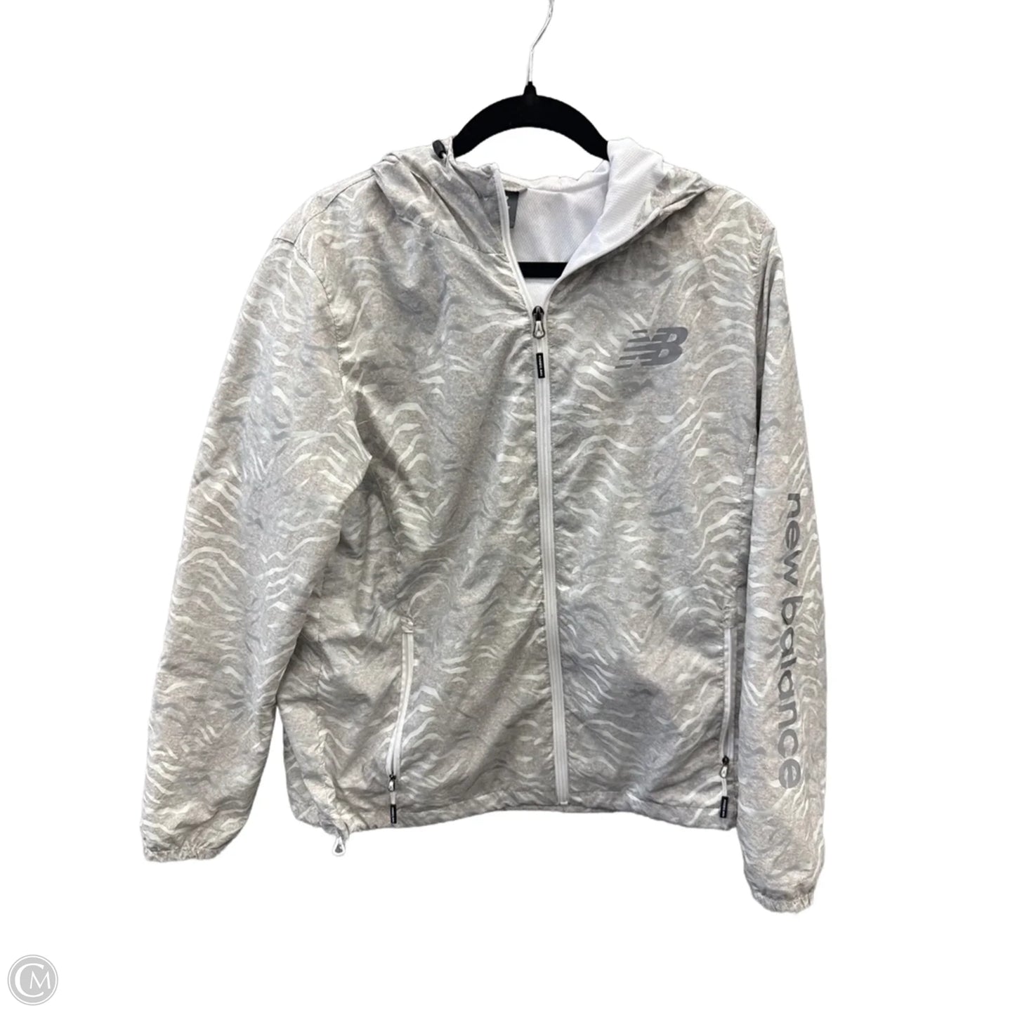 Athletic Jacket By New Balance In Grey, Size: L