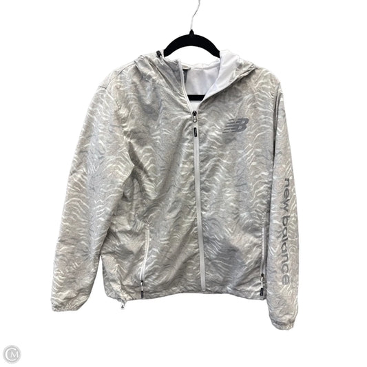 Athletic Jacket By New Balance In Grey, Size: L