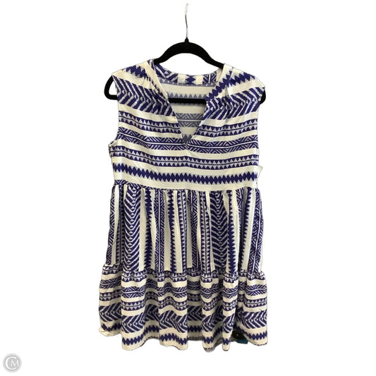Dress Casual Midi By Cupshe In Blue & White, Size: M