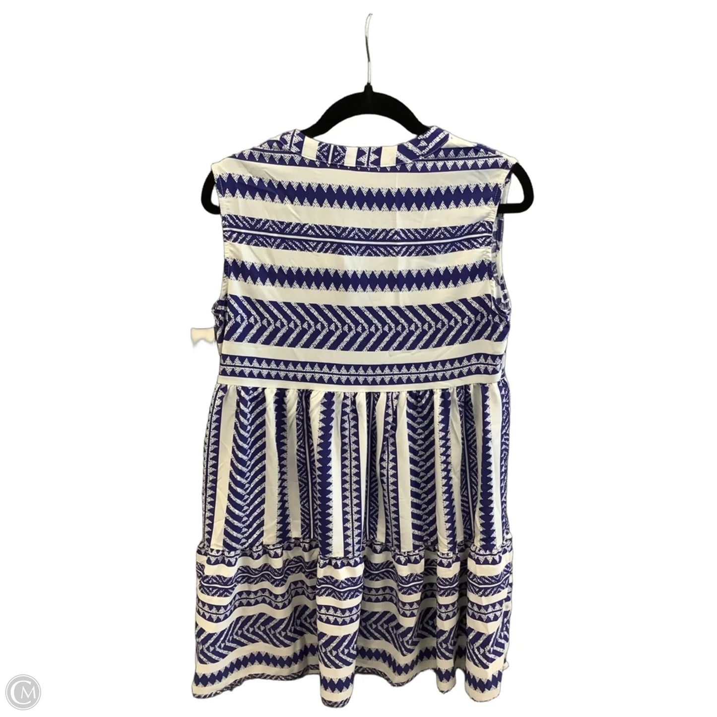 Dress Casual Midi By Cupshe In Blue & White, Size: M