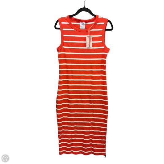 Dress Casual Maxi By Serra In Orange & White, Size: L