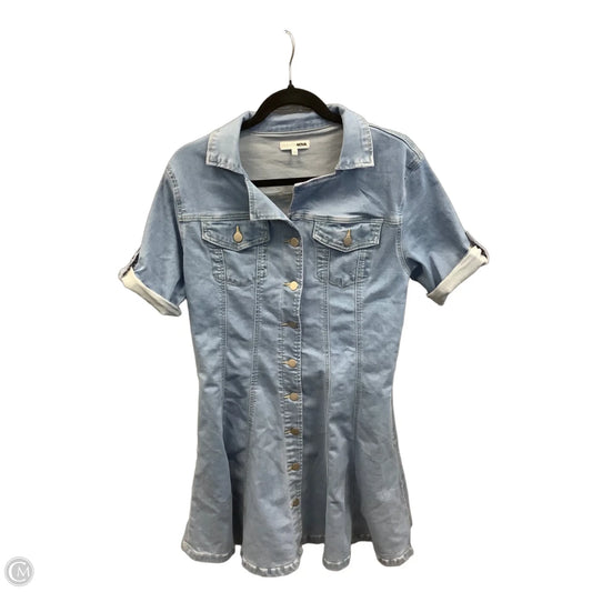 Dress Casual Midi By Fashion Nova In Blue Denim, Size: L