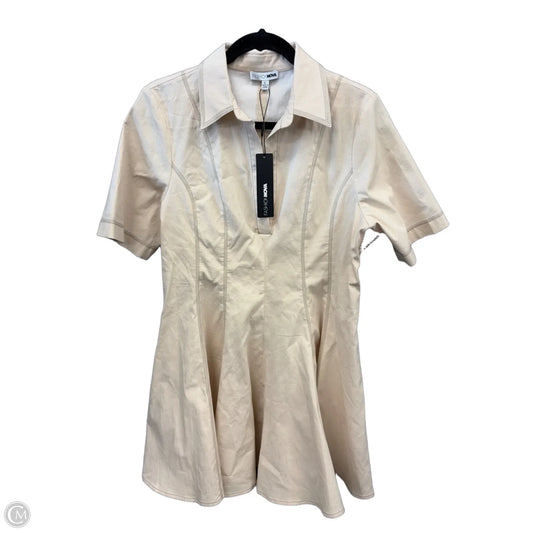 Dress Casual Short By Fashion Nova In Tan, Size: L