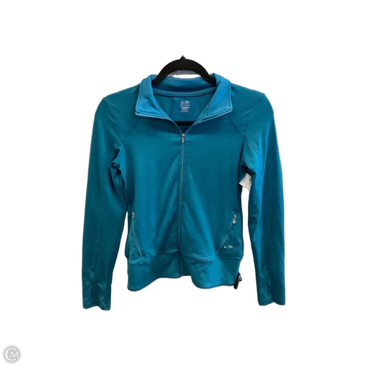 Athletic Jacket By Champion In Blue, Size: Xs