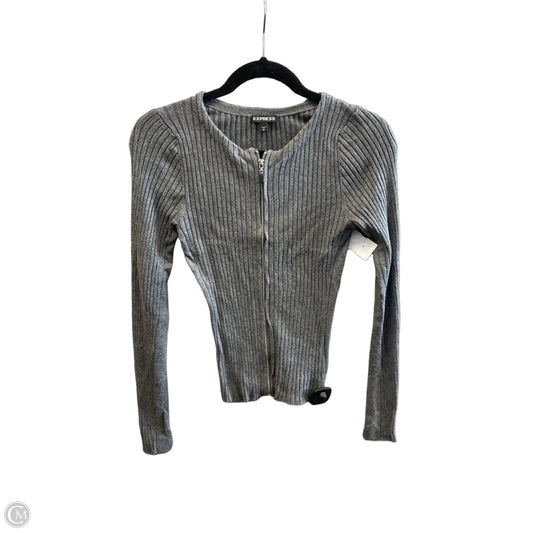 Top Long Sleeve By Express In Grey, Size: Sp