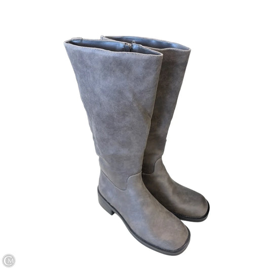 Boots Knee Flats By Shein In Grey, Size: 10