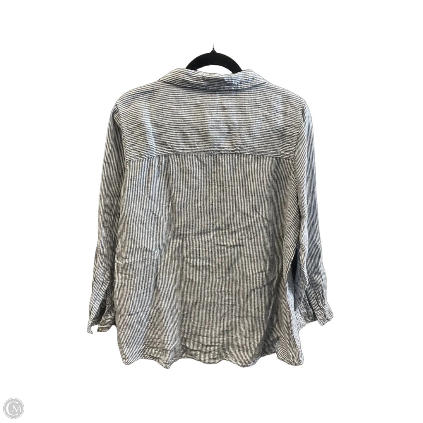 Top Long Sleeve By Sigrid Olsen In Striped Pattern, Size: 1x