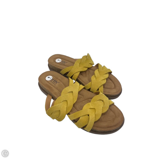 Sandals Flats By Earth In Yellow, Size: 8