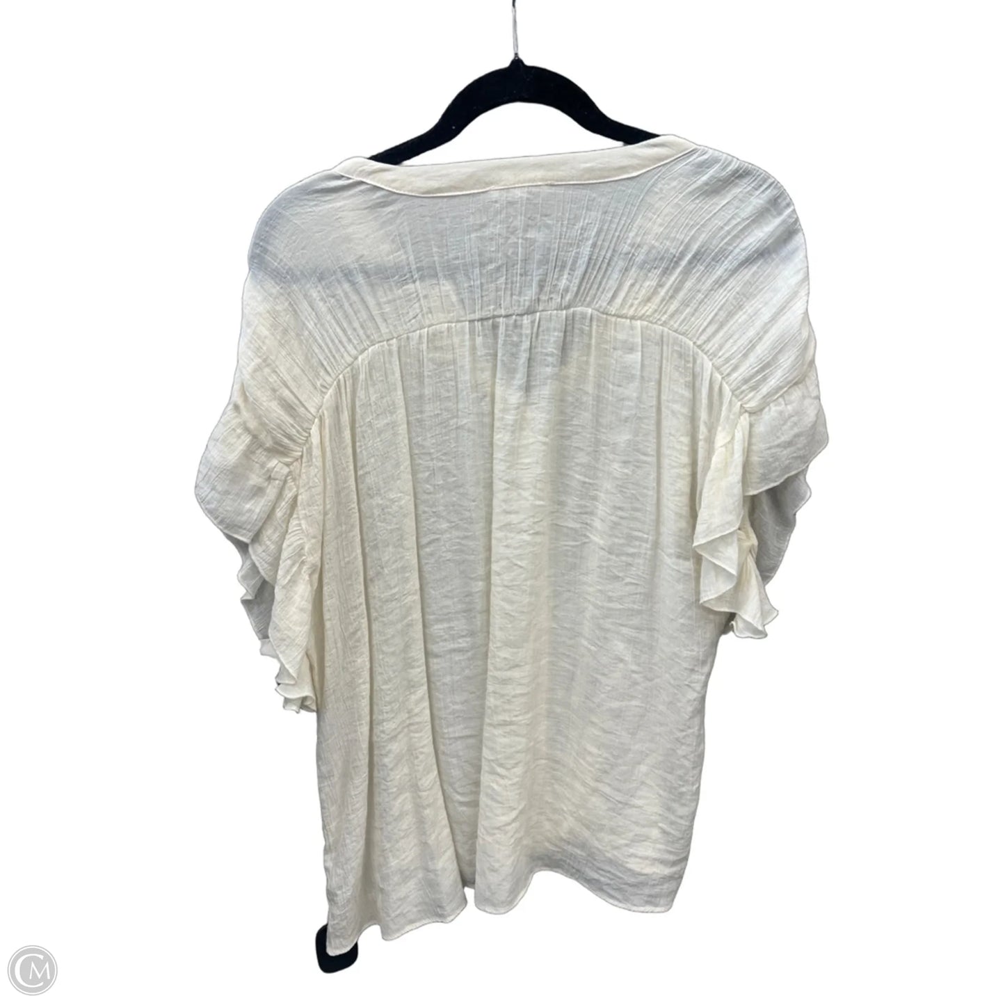 Blouse Short Sleeve By Maurices In Cream, Size: Xl
