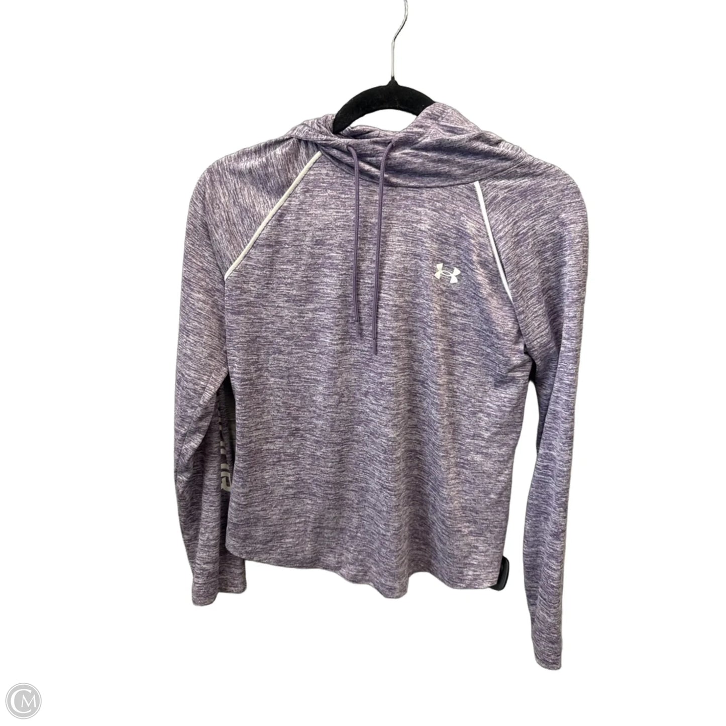 Athletic Top Long Sleeve Hoodie By Under Armour In Purple, Size: S