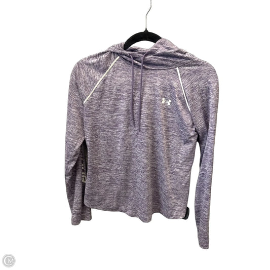 Athletic Top Long Sleeve Hoodie By Under Armour In Purple, Size: S