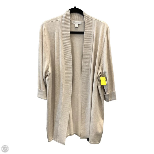 Cardigan By Laura Ashley In Tan, Size: 2x