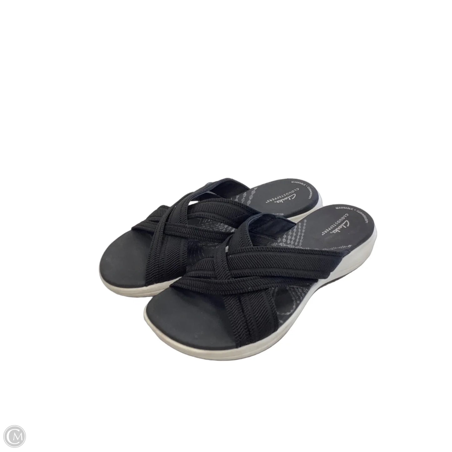 Sandals Flats By Clarks In Black, Size: 8