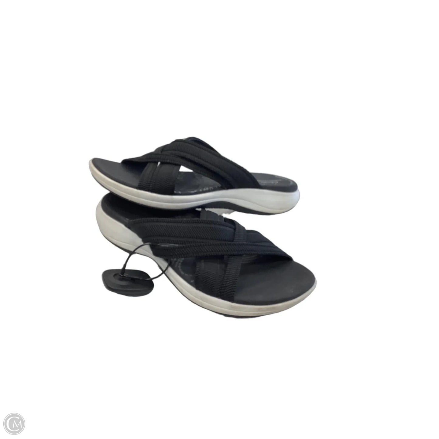 Sandals Flats By Clarks In Black, Size: 8