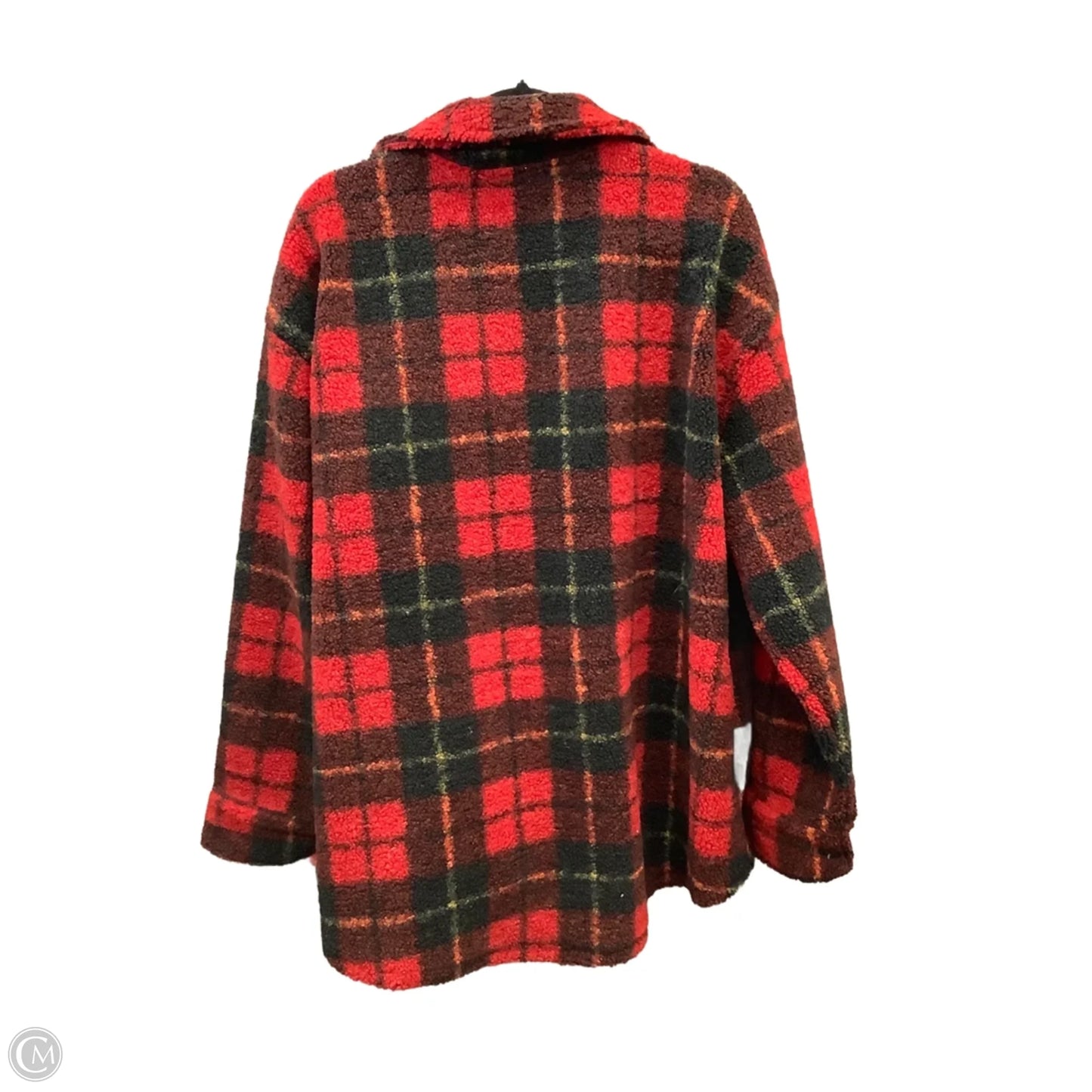Jacket Shirt By Jen & Co In Red, Size: 2x