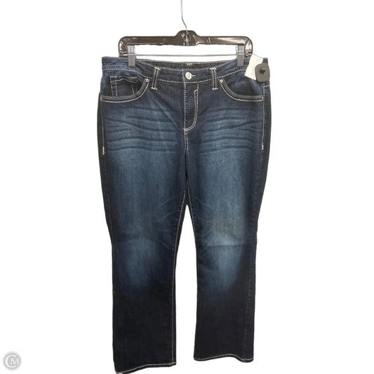 Jeans Flared By Nine West In Blue Denim, Size: 16