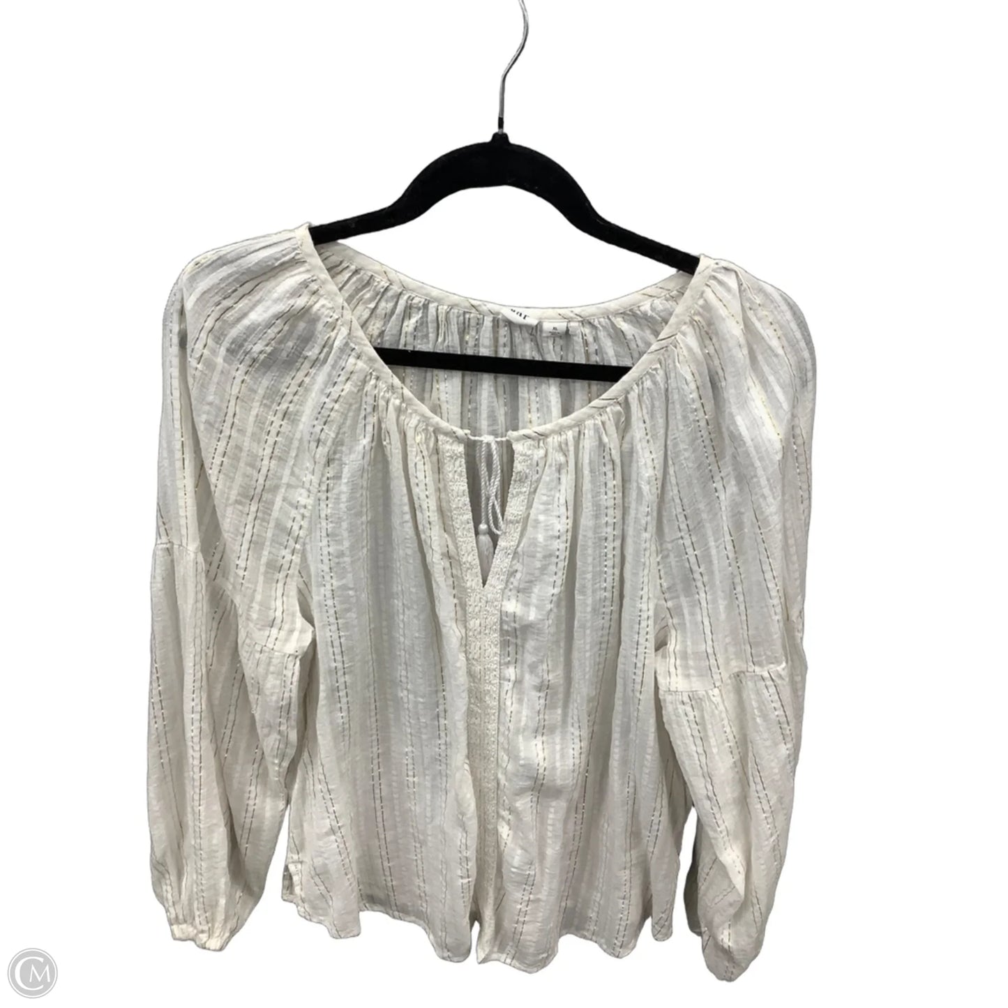 Top Long Sleeve By Gap In White, Size: Xl