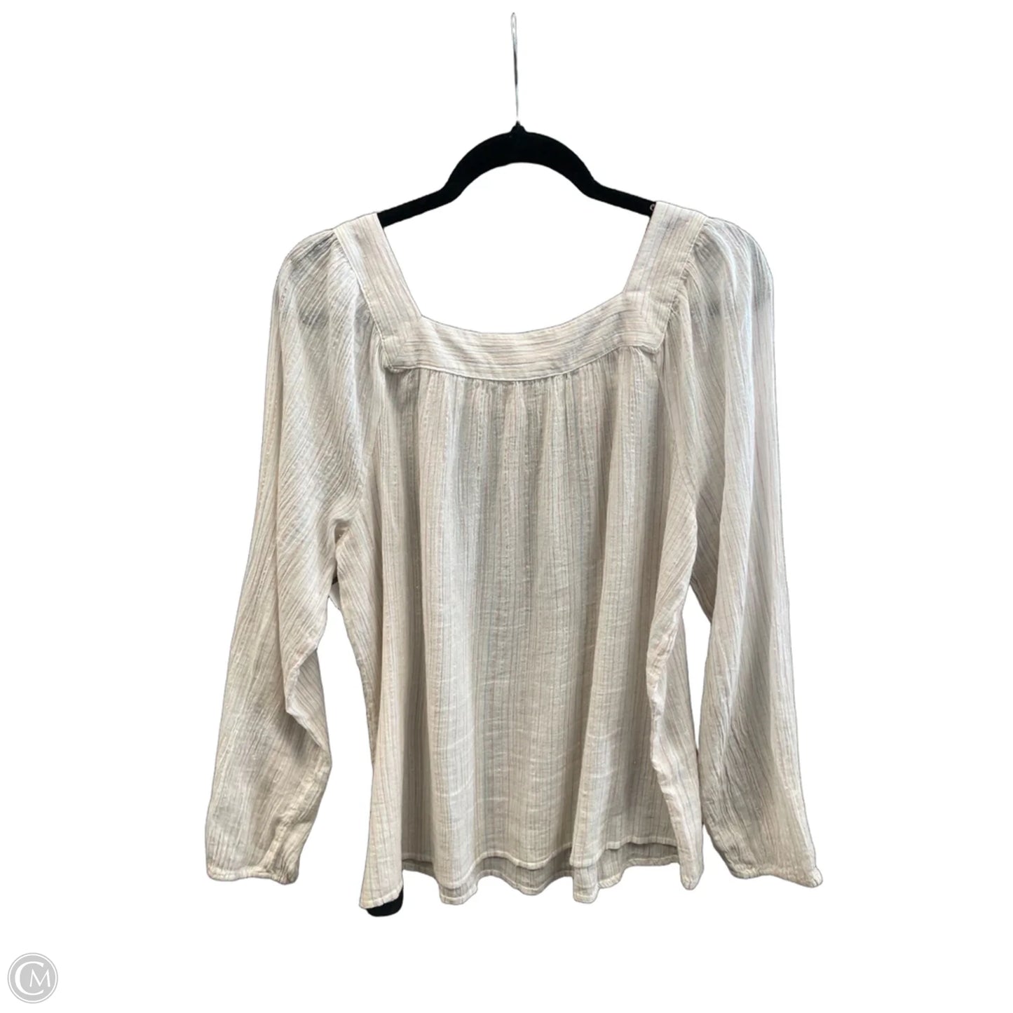 Top Long Sleeve By Lc Lauren Conrad In Cream, Size: Xl