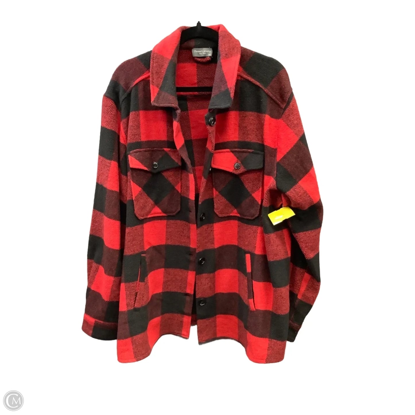 Jacket Shirt By Sweet Lovely In Red, Size: 2x