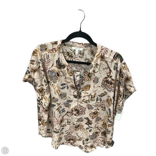 Blouse Short Sleeve By Maurices In Floral Print, Size: Xl