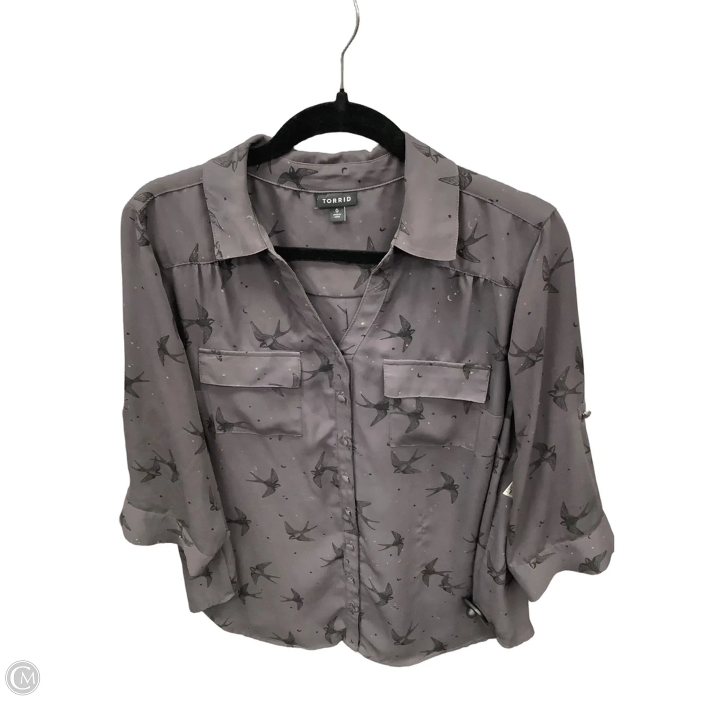 Tunic 3/4 Sleeve By Torrid In Grey, Size: L