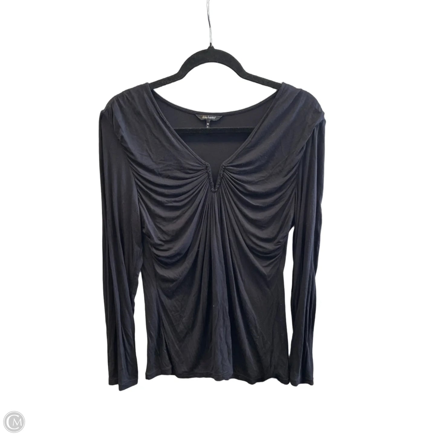 Top Long Sleeve By Daisy Fuentes In Black, Size: M