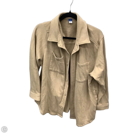 Jacket Shirt By Old Navy In Tan, Size: L