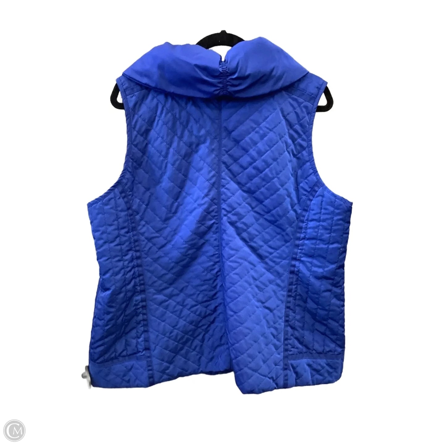 Vest Puffer & Quilted By Laura Ashley In Blue, Size: 2x