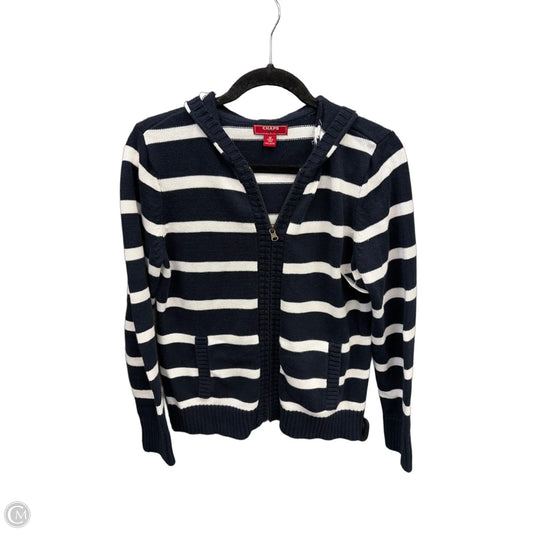 Sweatshirt Hoodie By Chaps In Striped Pattern, Size: M