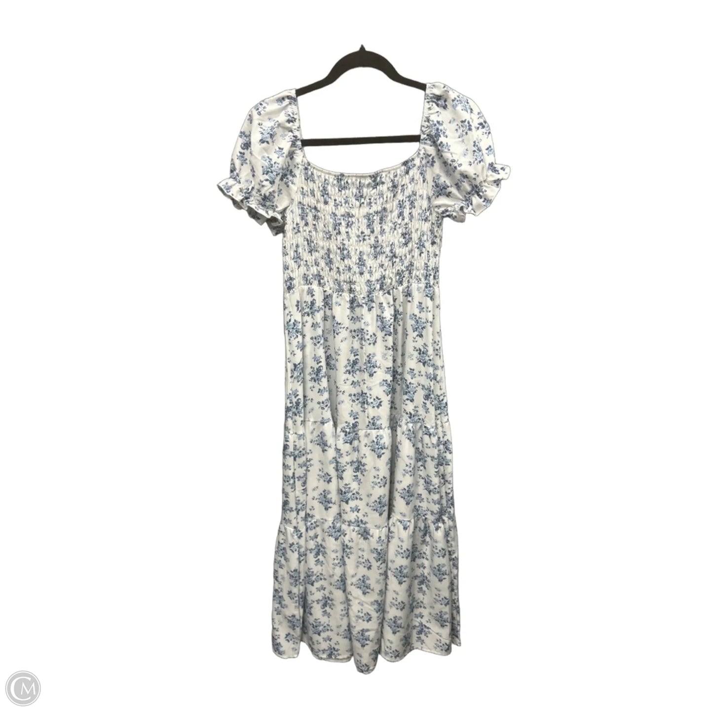 Dress Casual Maxi By Shein In Blue & White, Size: L