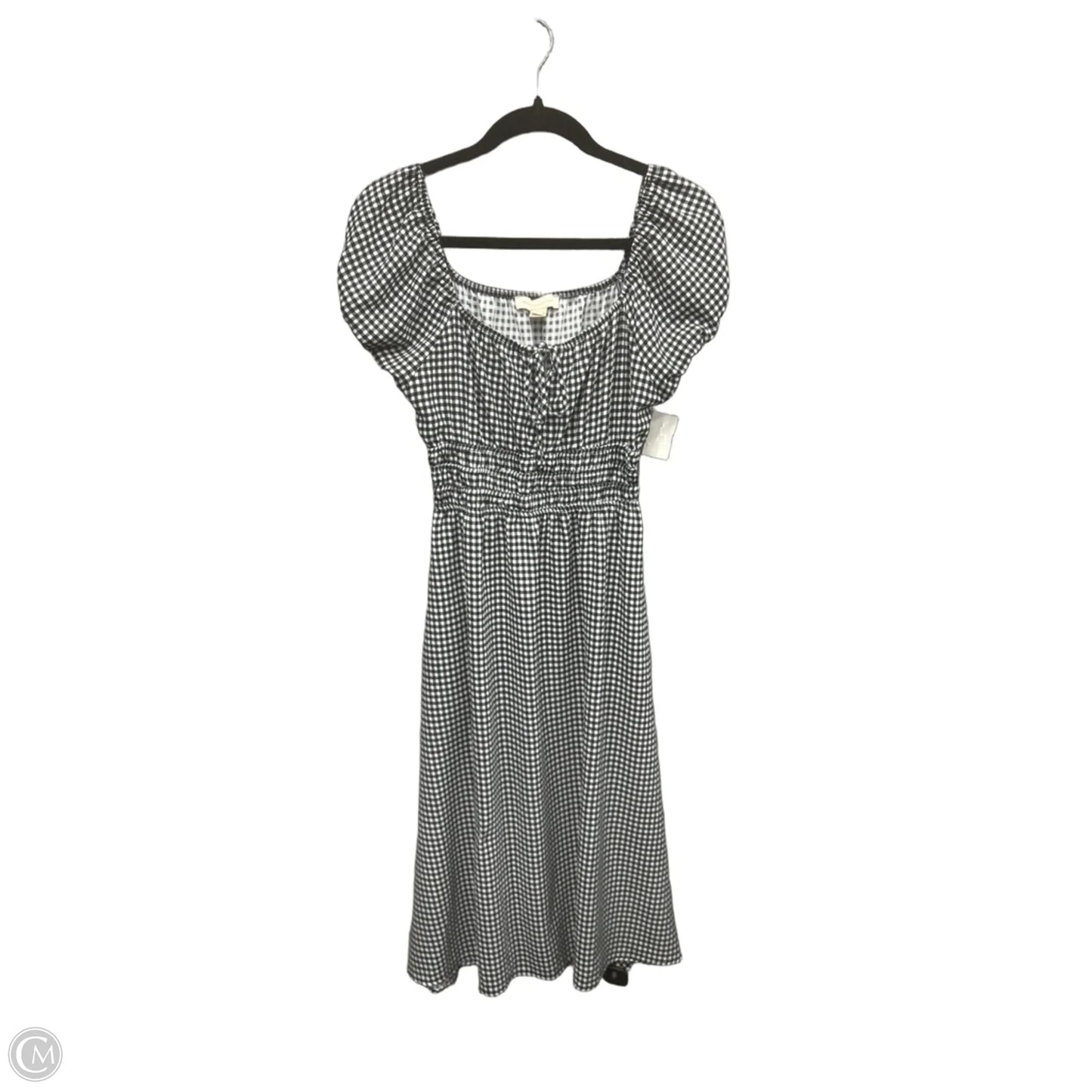 Dress Casual Midi By Monteau In Plaid Pattern, Size: S