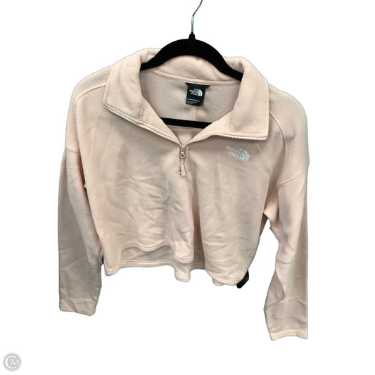 Athletic Top Long Sleeve Collar By The North Face In Pink, Size: L