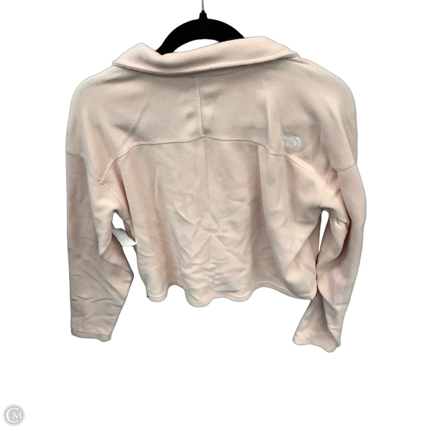 Athletic Top Long Sleeve Collar By The North Face In Pink, Size: L