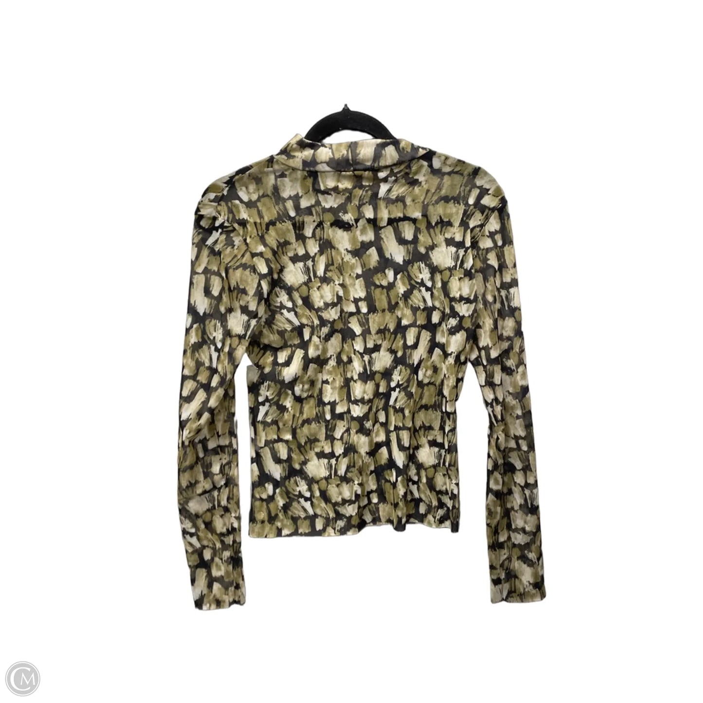 Top Long Sleeve By Zara In Green, Size: L