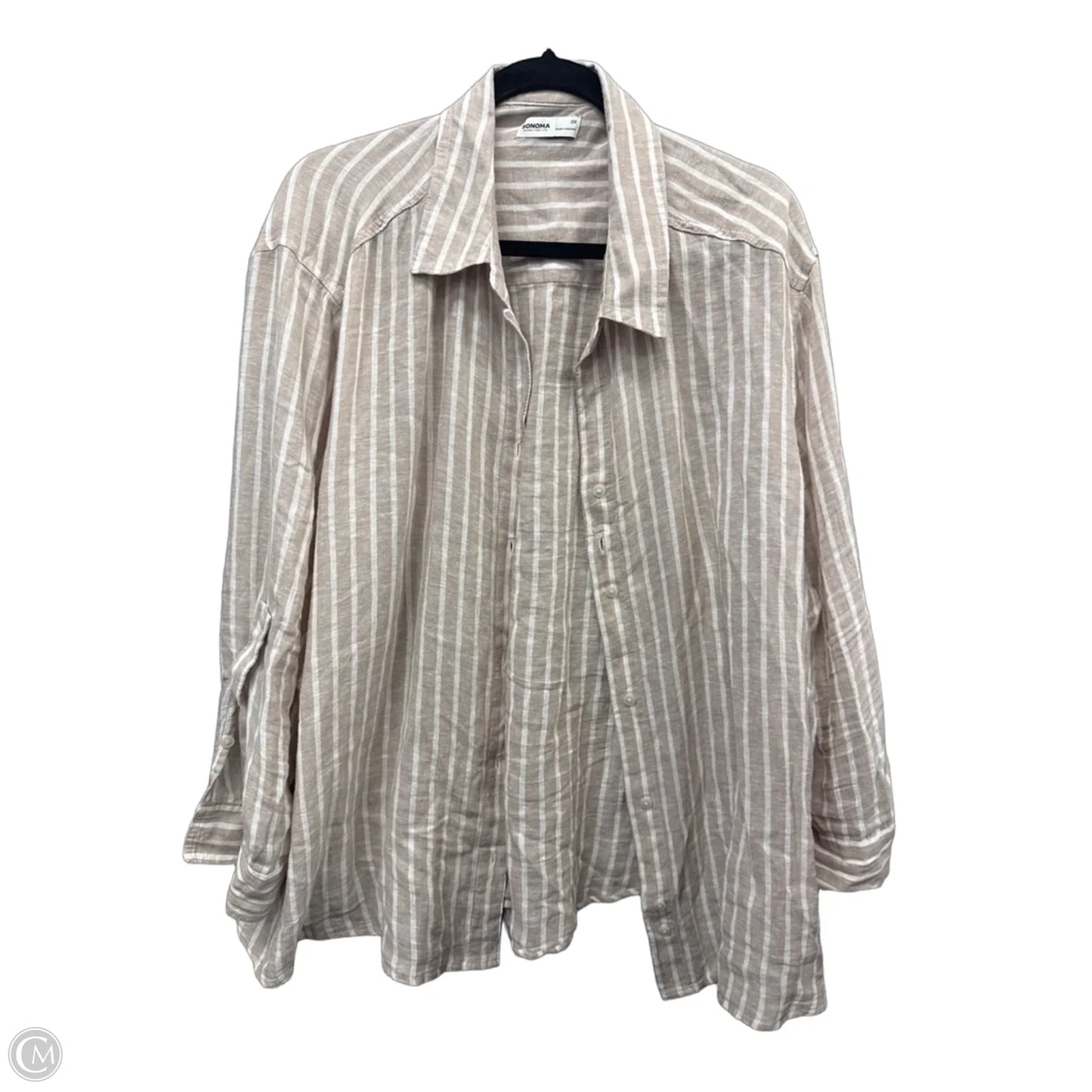 Top Long Sleeve By Sonoma In Striped Pattern, Size: Xl