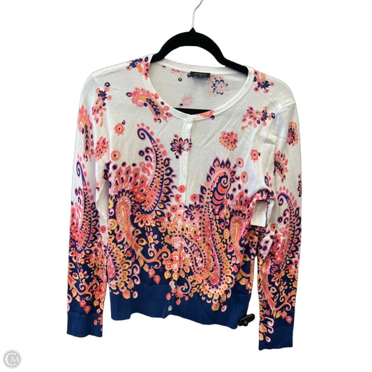 Cardigan By Talbots In Floral Print, Size: M