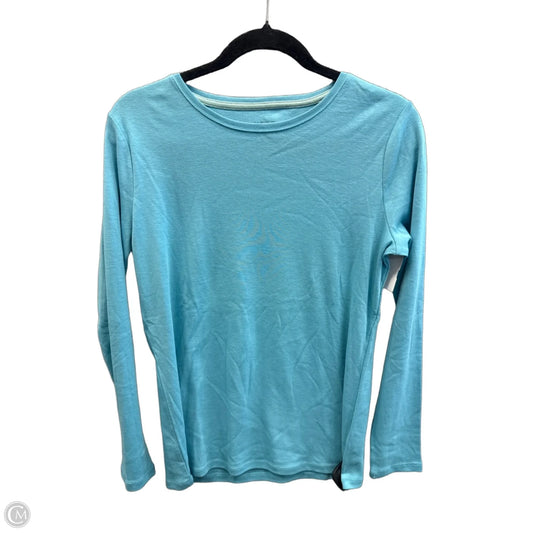 Top Long Sleeve Basic By Talbots In Blue, Size: M