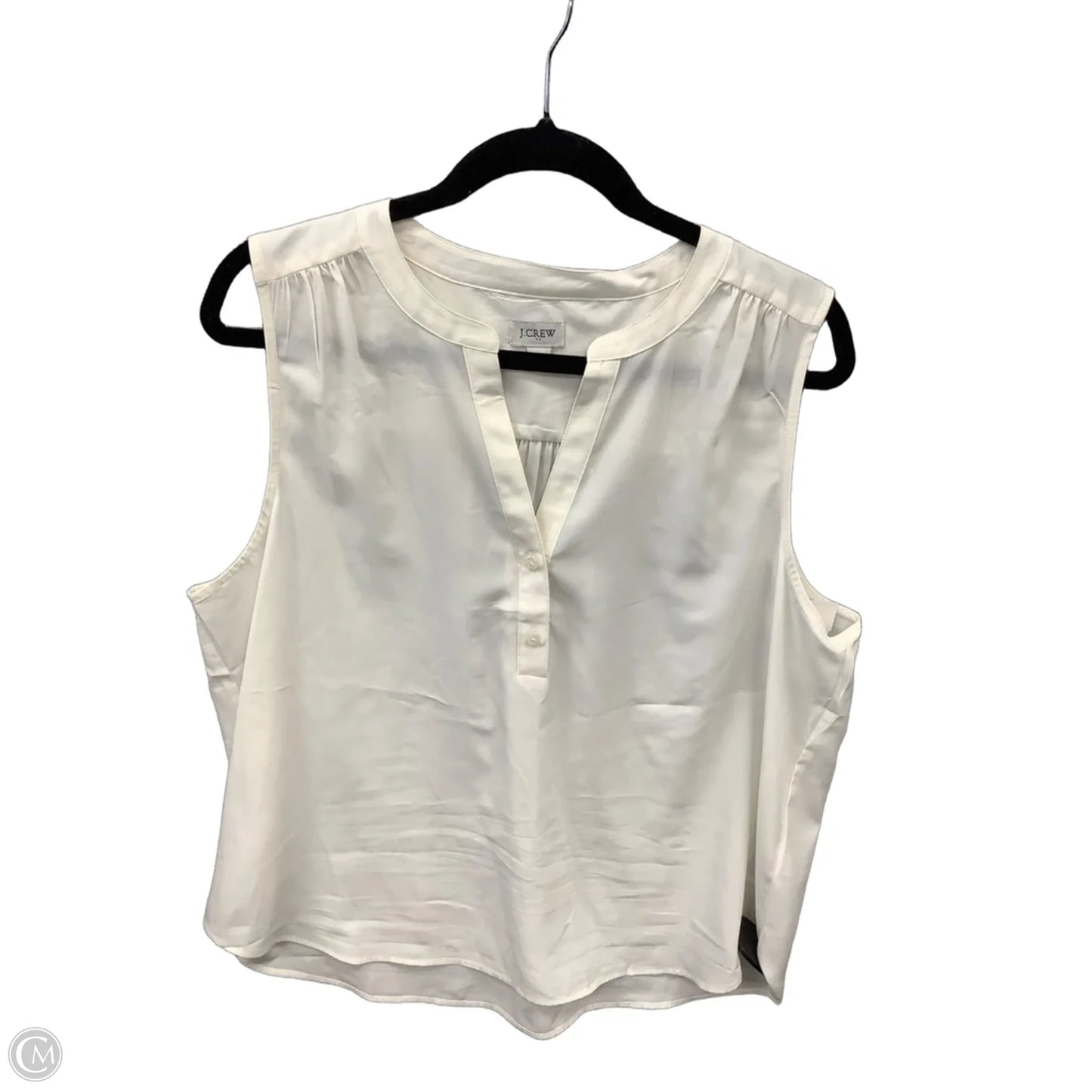 Top Sleeveless By J. Crew In White, Size: L