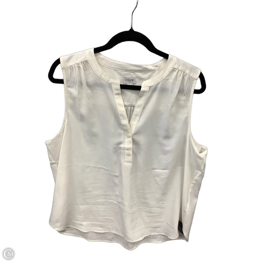 Top Sleeveless By J. Crew In White, Size: L