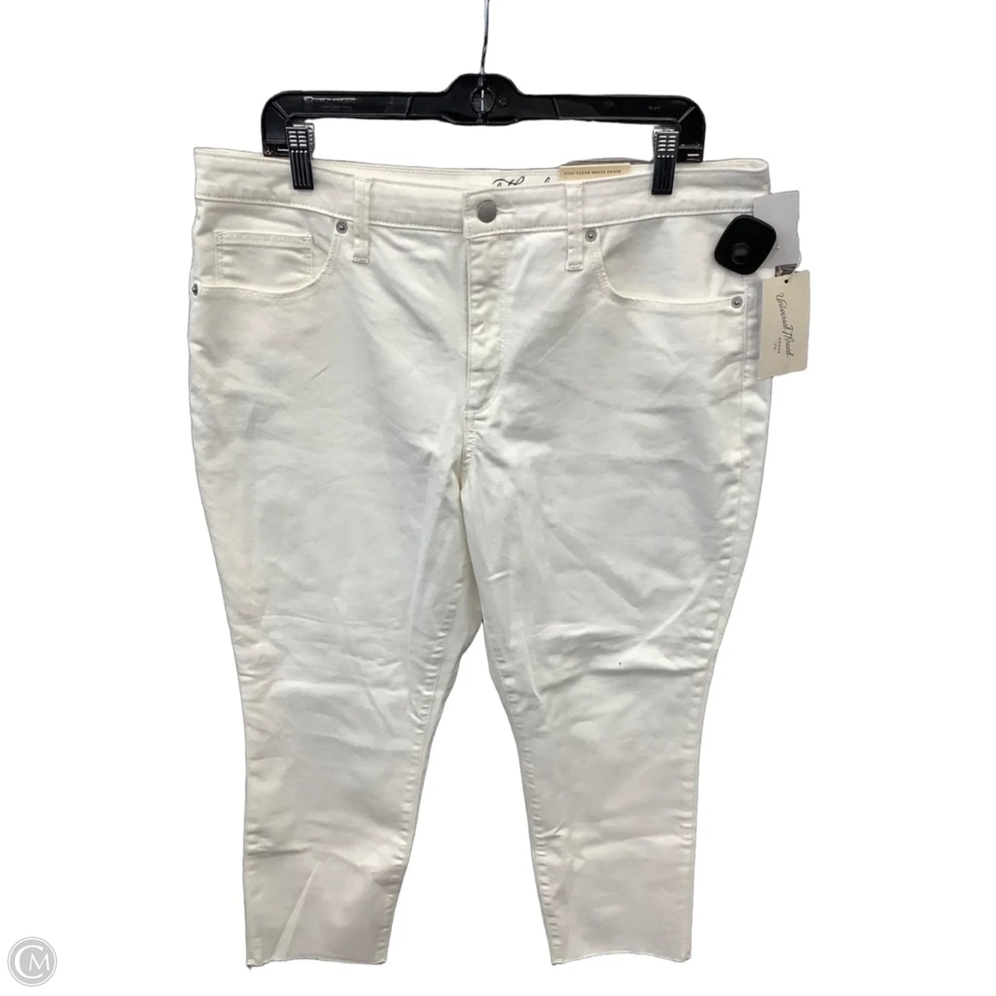 Jeans Skinny By Universal Thread In White Denim, Size: 16