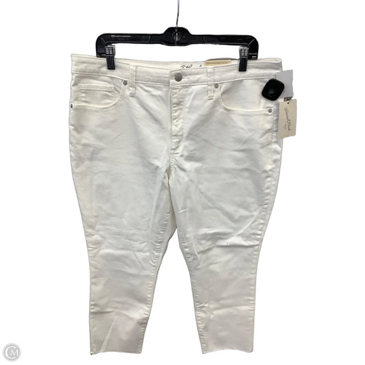 Jeans Skinny By Universal Thread In White Denim, Size: 16