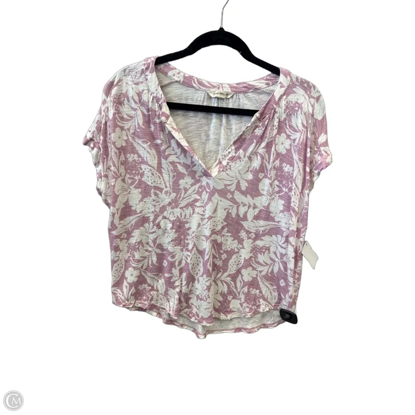Top Short Sleeve By Lucky Brand In Pink, Size: S