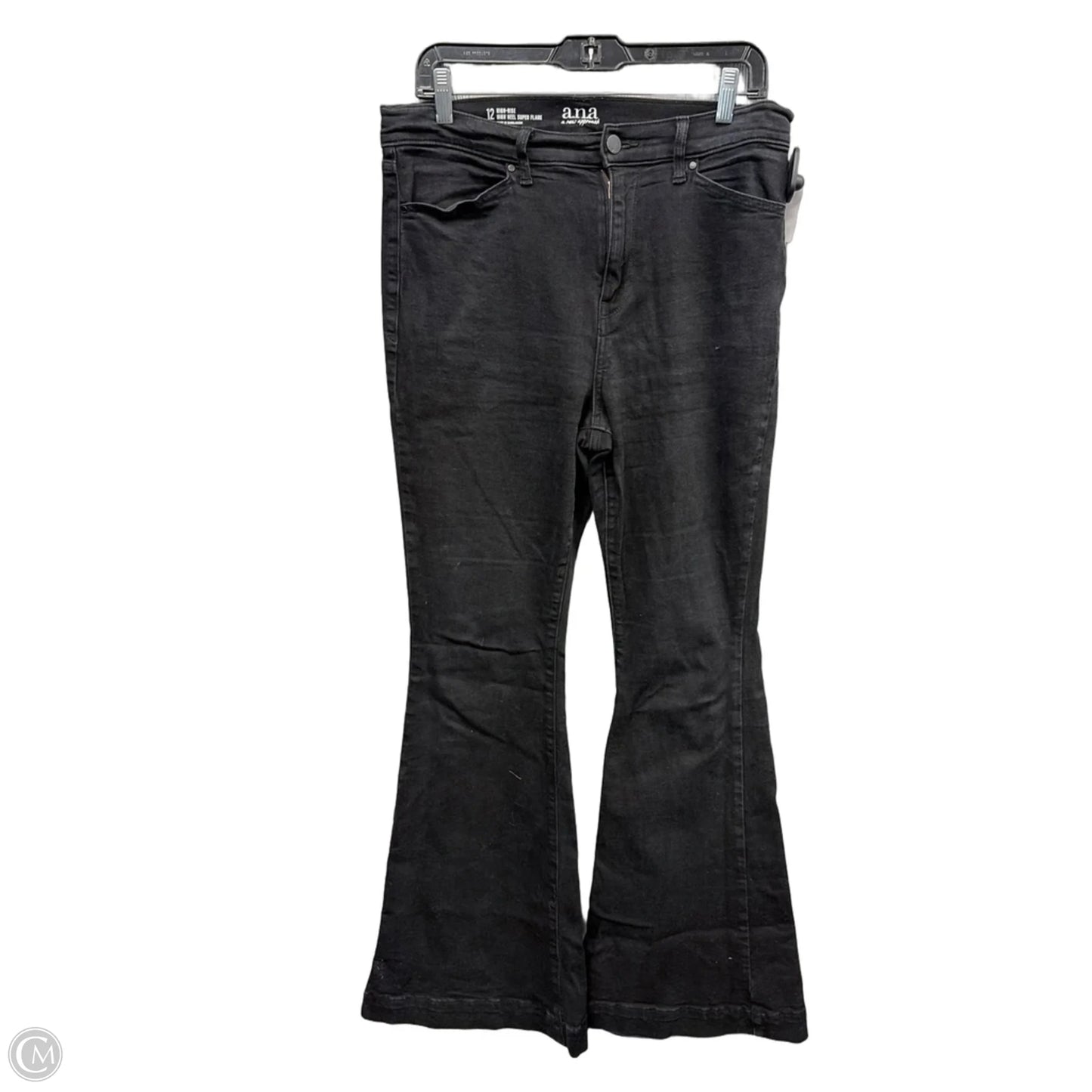 Jeans Flared By Ana In Black Denim, Size: 12