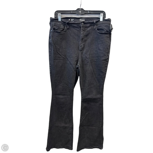 Jeans Flared By Ana In Black Denim, Size: 14
