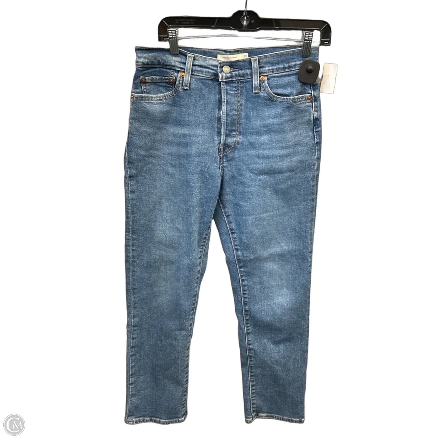 Jeans Straight By Levis In Blue Denim, Size: 8