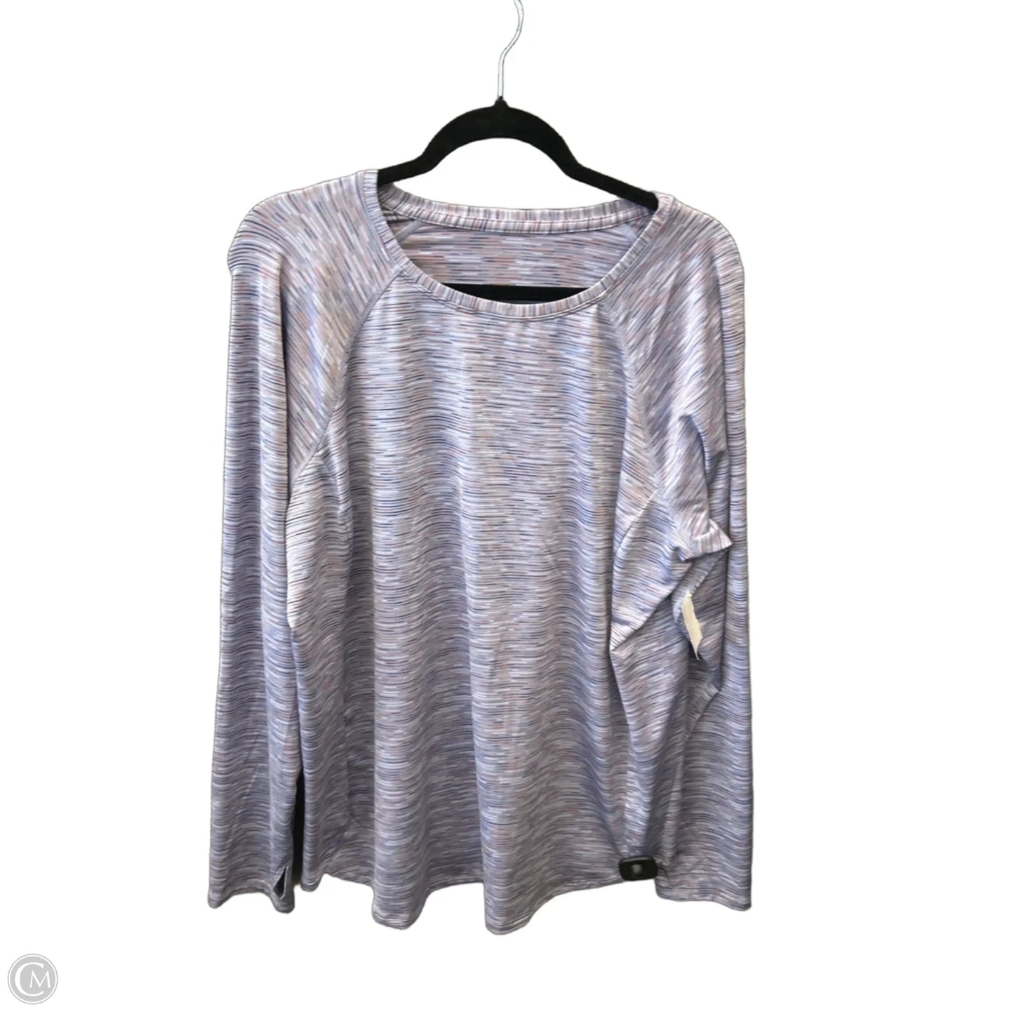 Athletic Top Long Sleeve Crewneck By Tek Gear In Purple, Size: 1x