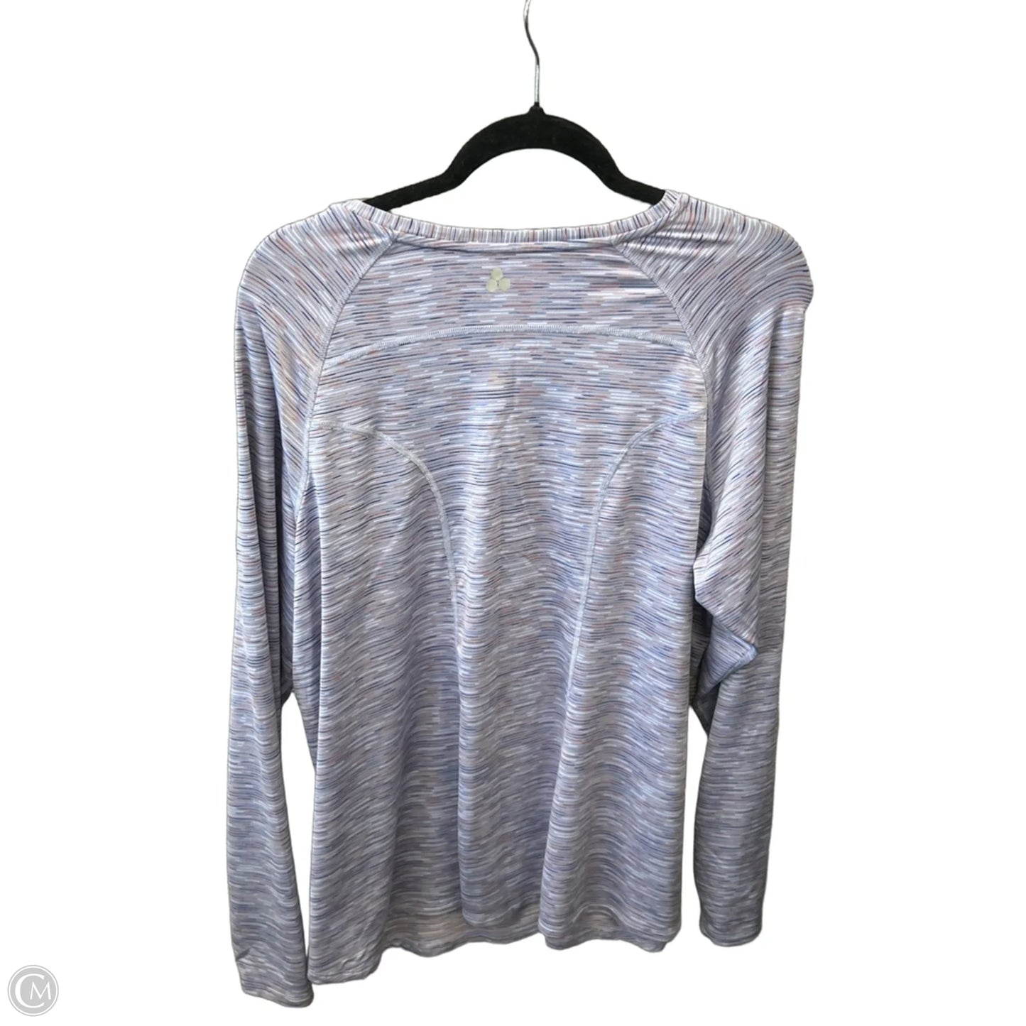 Athletic Top Long Sleeve Crewneck By Tek Gear In Purple, Size: 1x