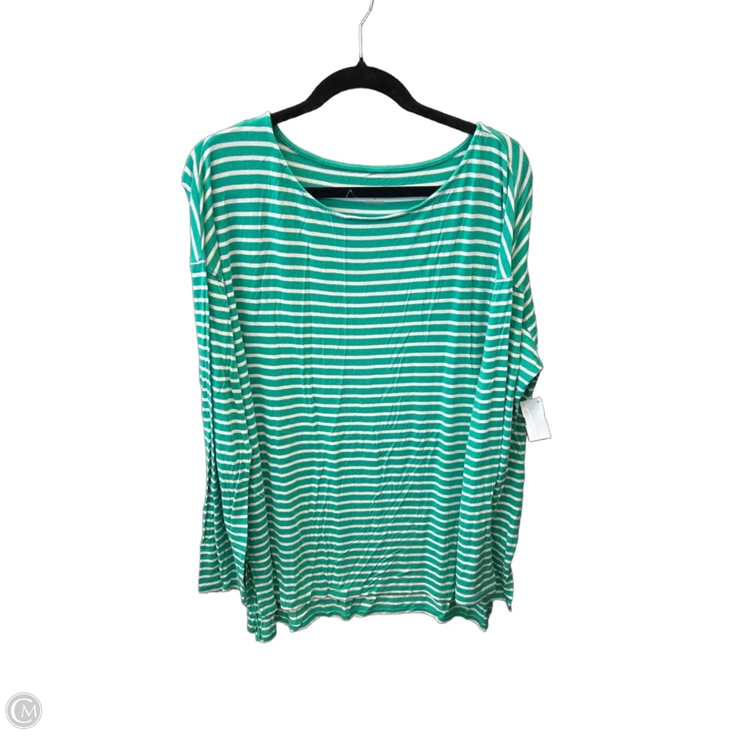 Tunic Long Sleeve By Ava & Viv In Striped Pattern, Size: 1x