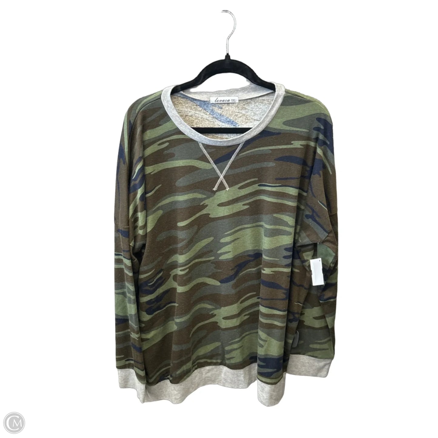 Top Long Sleeve By Clothes Mentor In Camouflage Print, Size: Xxl