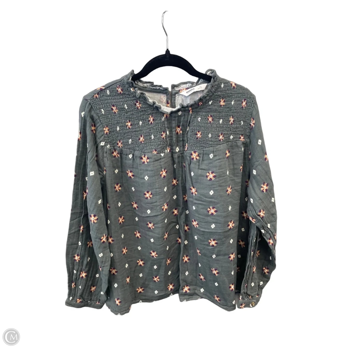 Top Long Sleeve By Sonoma In Green, Size: Xxl